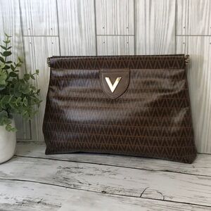 Mario Valentino Logo Pouch Clutch Bag Purse